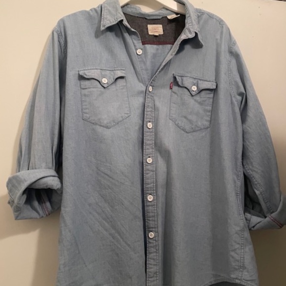 Levi's Button Down Shirt Light Blue - Picture 1 of 5